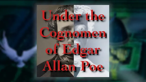 A portrait of Edgar Allan Poe is half normal, half negative.